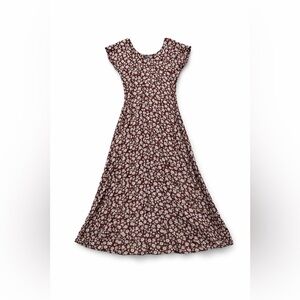 ✨ Vintage 90s All That Jazz Floral Midi Dress Cottagecore Whimsy Goth Grunge ✨